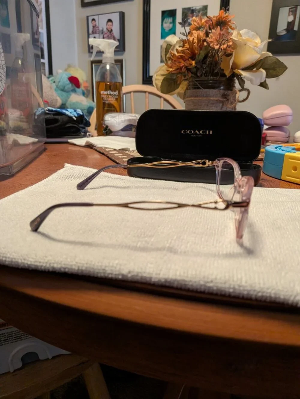 COACH Gradient Transparent Violet Eyeglasses w/ Case